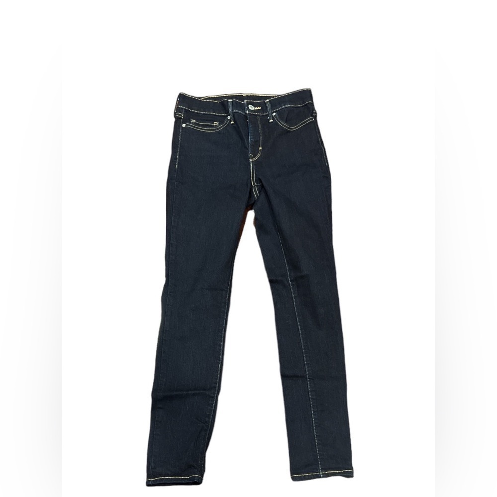 Levis 711 Skinny Jeans Womens 27x28 Dark Wash Indigo Denim 19626-0294